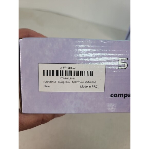 NWT (SET OF 2)  5 Foot Tinsel Christmas Tree Red/ Silver Battery Lighting& Star - Picture 10 of 12